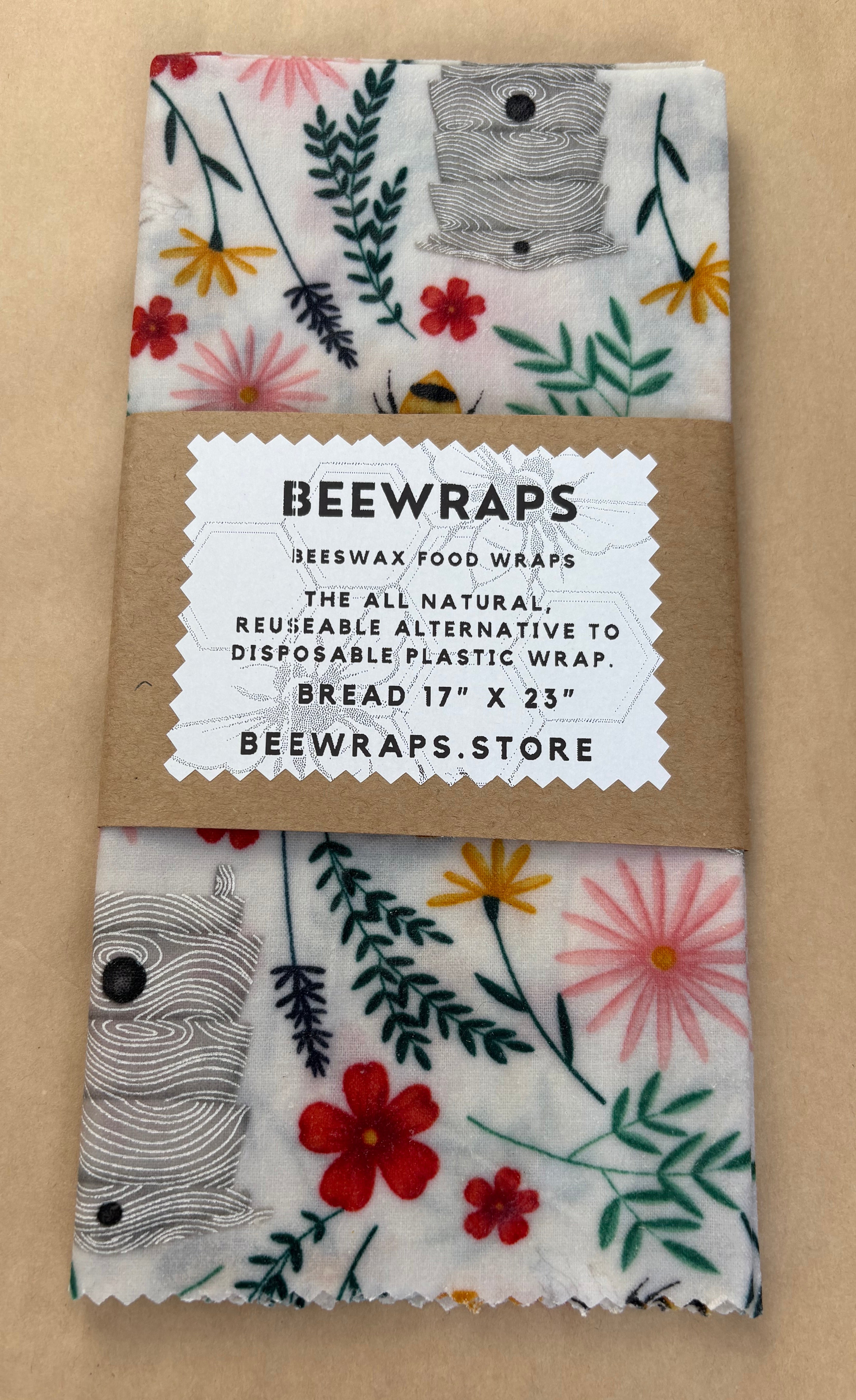 Beewraps Bread 17” x 21” Made in USA Eco Friendly Reusable Beeswax Food Wrap