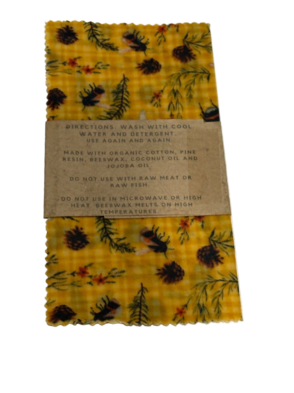 Beewraps Small  8” x 8” Made in USA Eco Friendly Reusable Beeswax Food Wrap