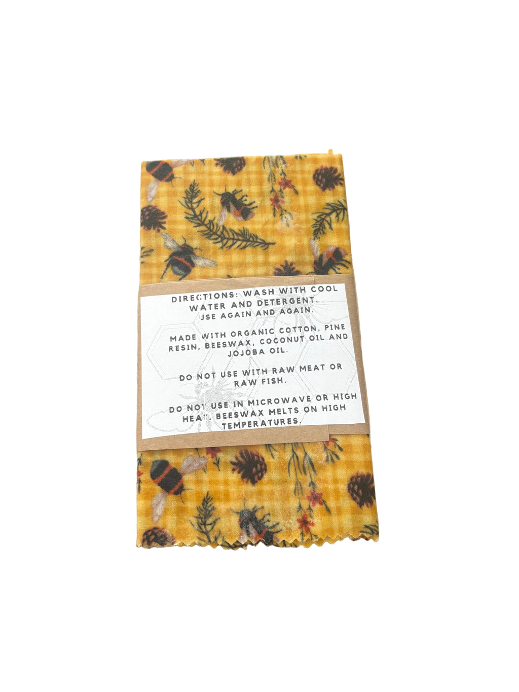 Beewraps Large 14” x 14” Made in USA Eco Friendly Reusable Beeswax Food Wrap