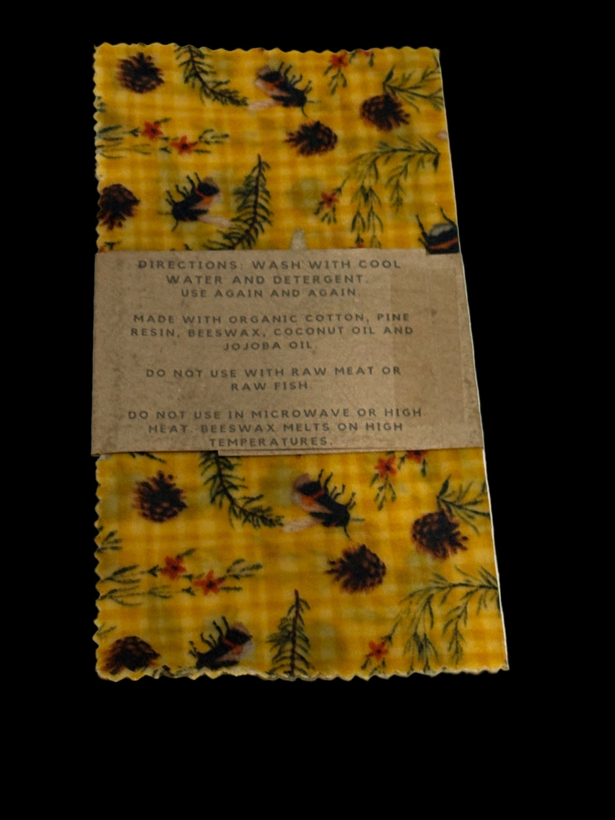 Beewraps Small  8” x 8” Made in USA Eco Friendly Reusable Beeswax Food Wrap