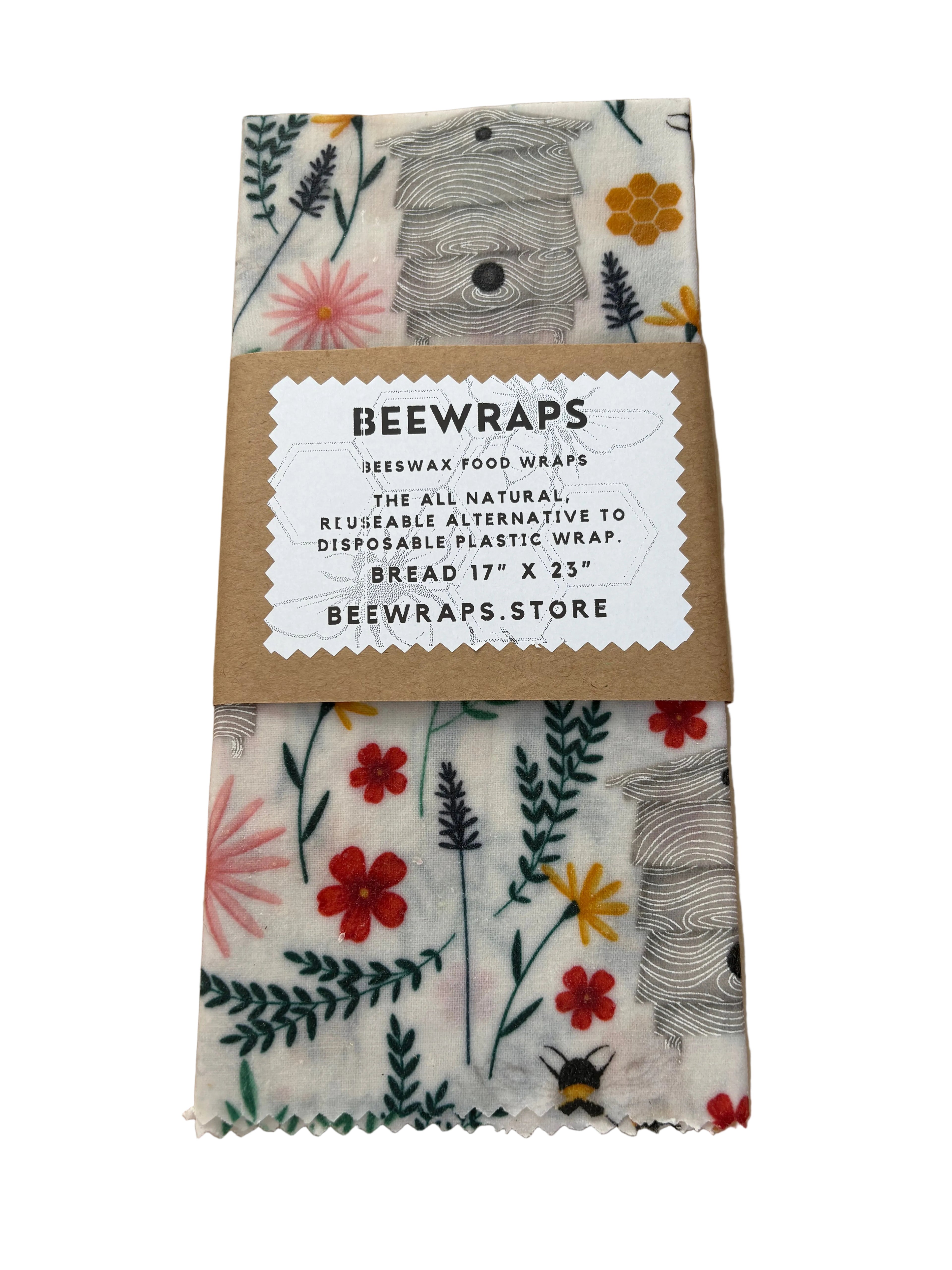 Beewraps Bread 17” x 21” Made in USA Eco Friendly Reusable Beeswax Food Wrap