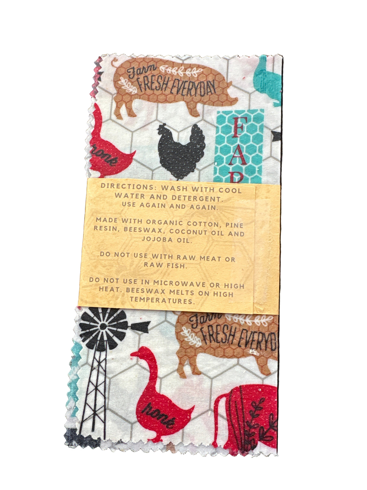 Beewraps Small  8” x 8” Made in USA Eco Friendly Reusable Beeswax Food Wrap