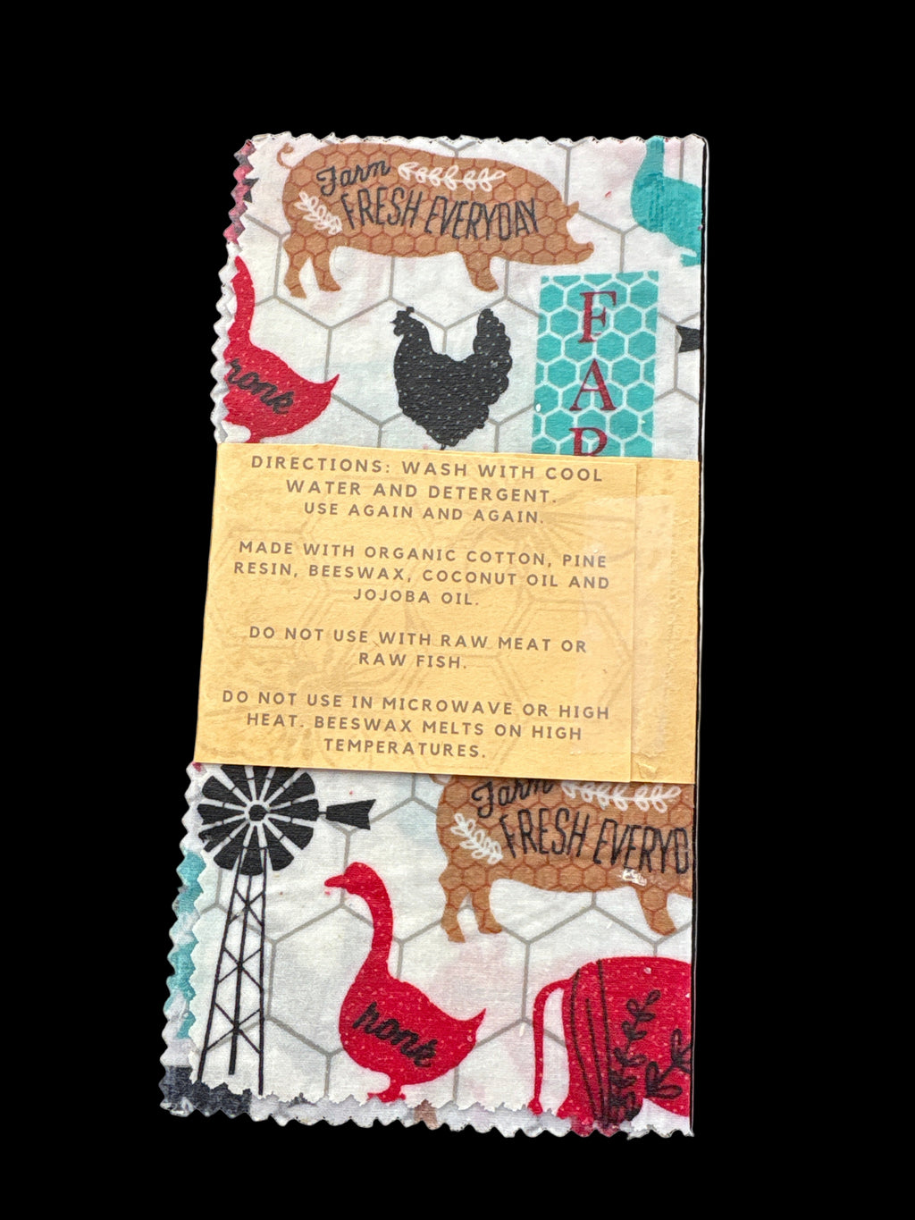 Beewraps Small  8” x 8” Made in USA Eco Friendly Reusable Beeswax Food Wrap