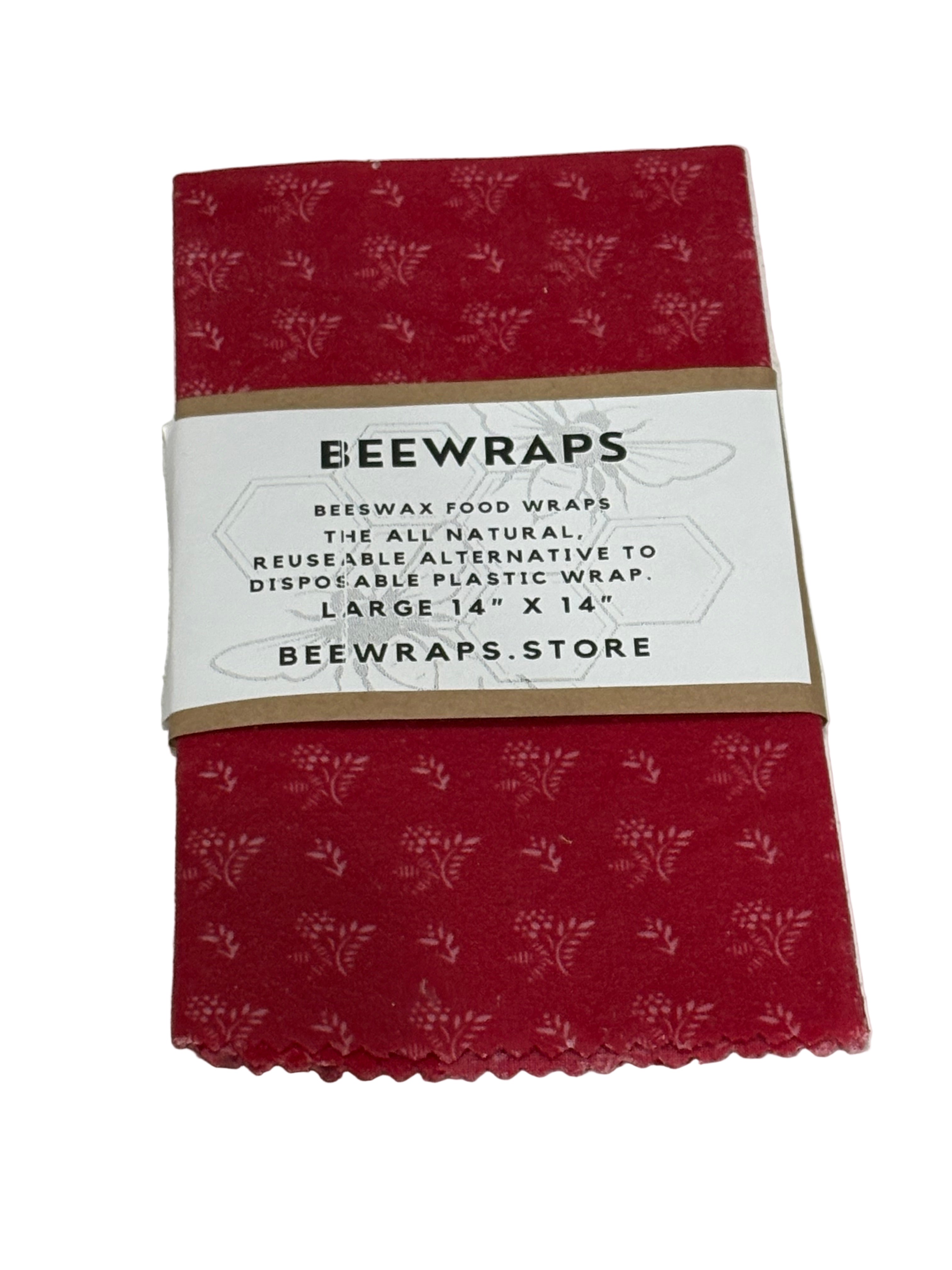 Beewraps Large 14” x 14” Made in USA Eco Friendly Reusable Beeswax Food Wrap