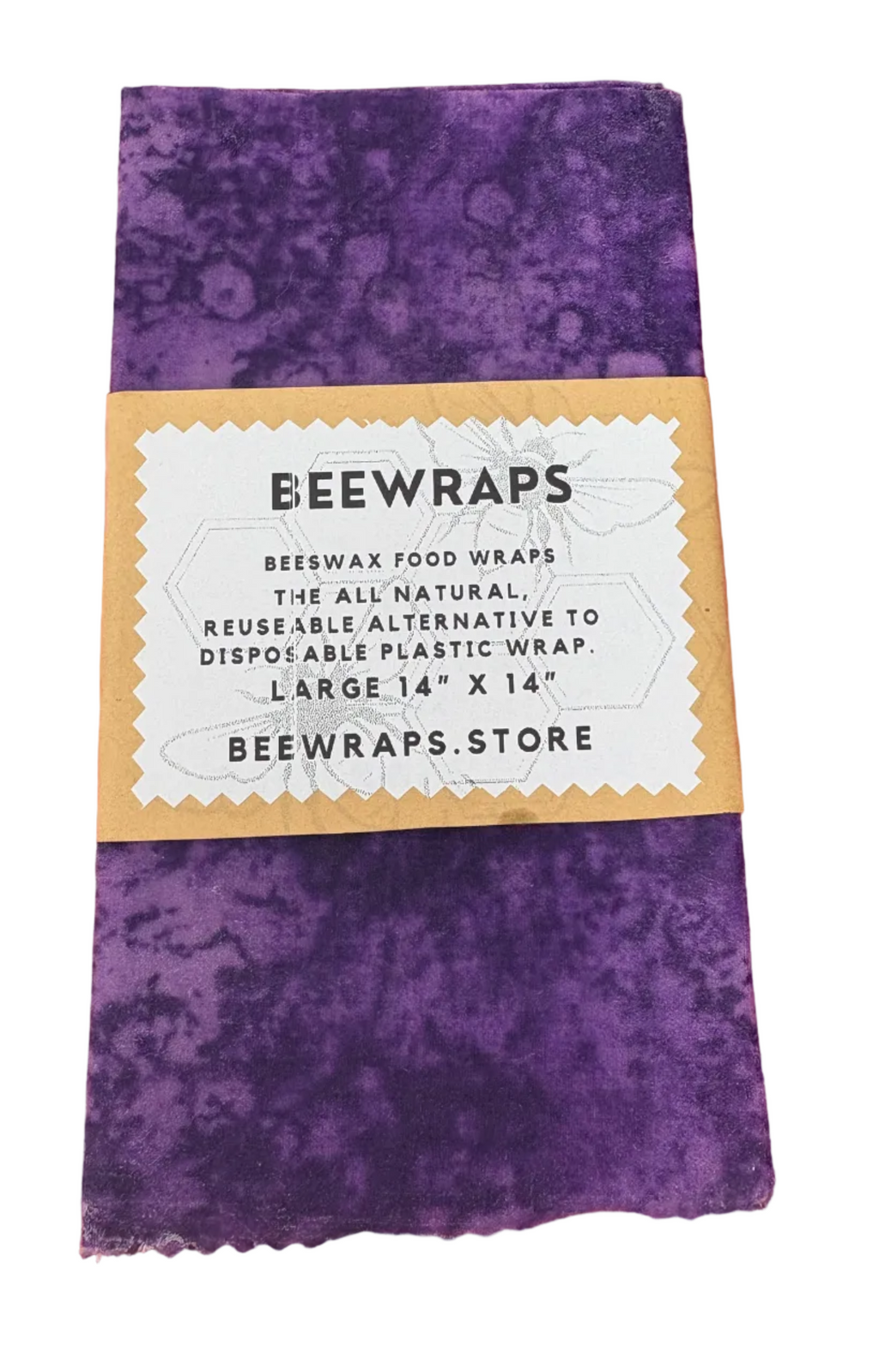 Beewraps Large 14” x 14” Made in USA Eco Friendly Reusable Beeswax Food Wrap