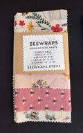 Beewraps Family 4 Pack Set Made in USA Eco Friendly Reusable Beeswax Food Wrap