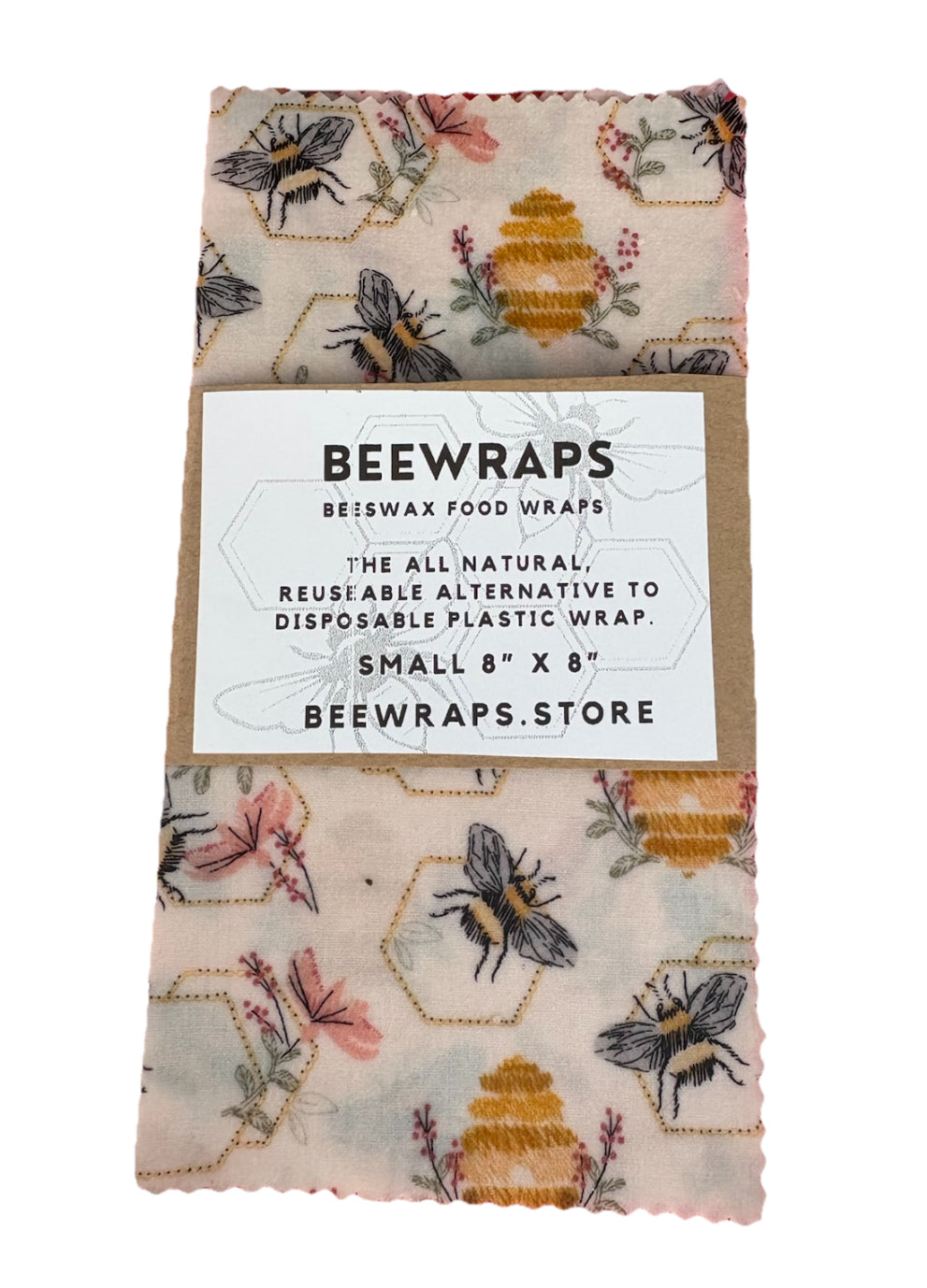 Beewraps Small  8” x 8” Made in USA Eco Friendly Reusable Beeswax Food Wrap