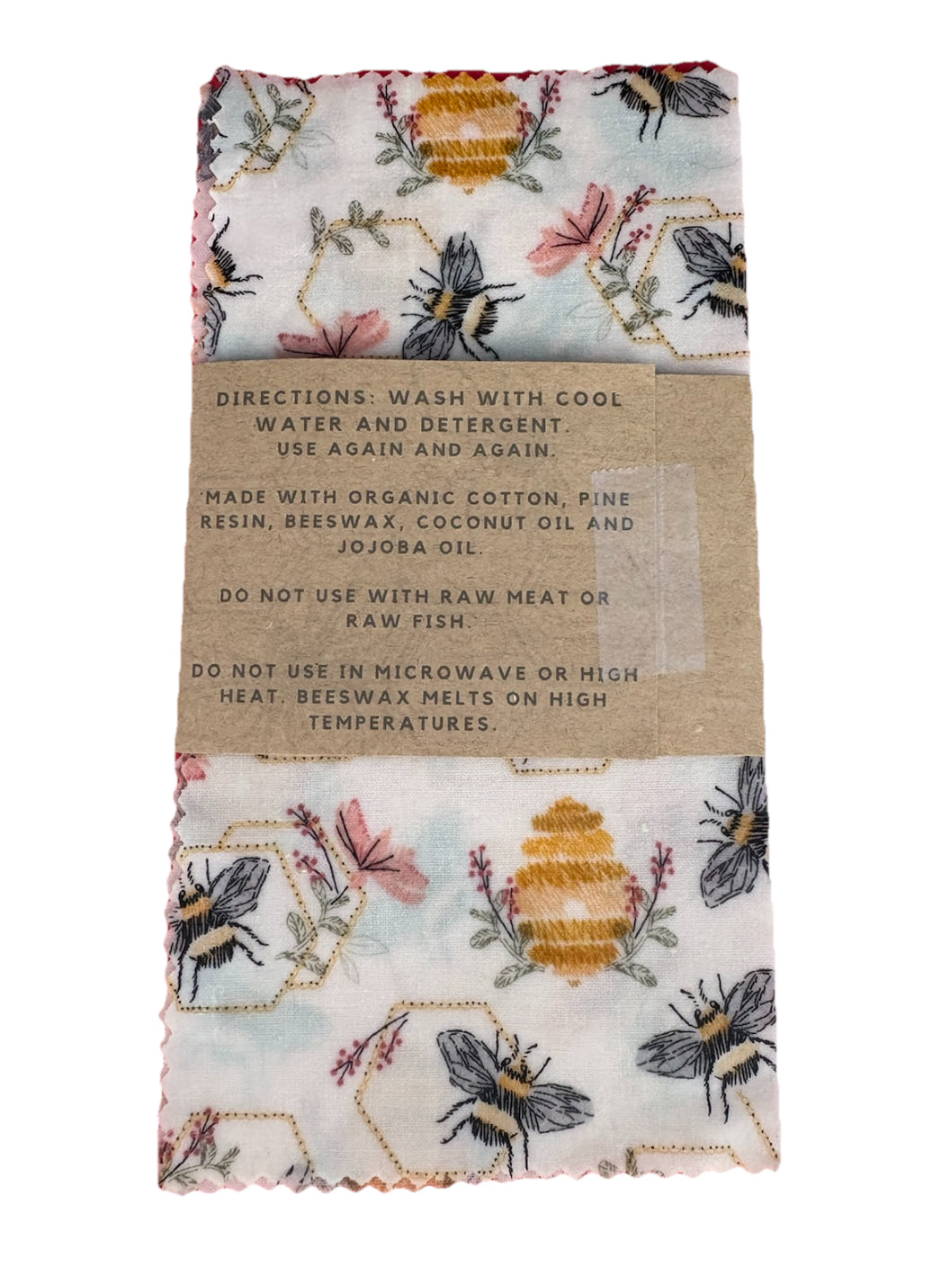 Beewraps Small  8” x 8” Made in USA Eco Friendly Reusable Beeswax Food Wrap