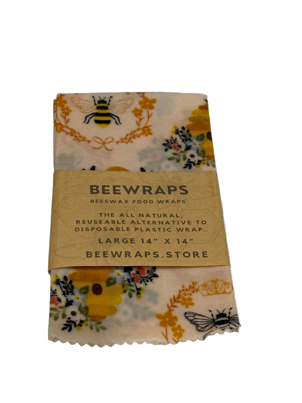 Beewraps Large 14” x 14” Made in USA Eco Friendly Reusable Beeswax Food Wrap