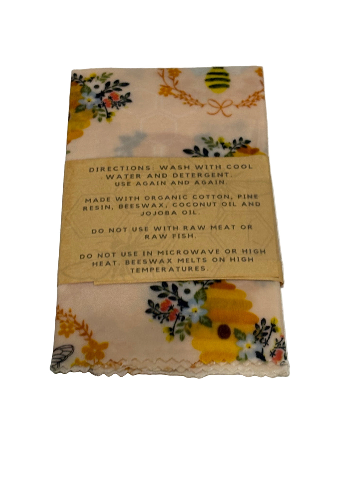 Beewraps Large 14” x 14” Made in USA Eco Friendly Reusable Beeswax Food Wrap